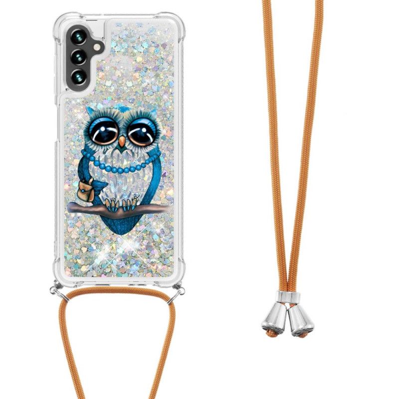 Cover Til Samsung Galaxy A13 5g Miss Owl Glitter Snøre