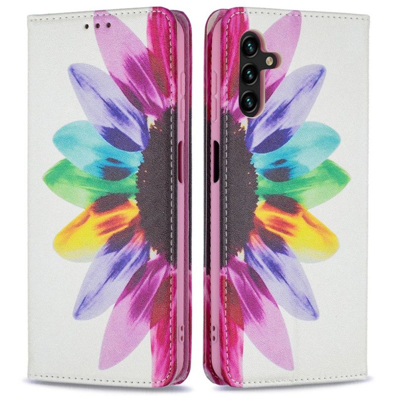 Flip Cover Samsung Galaxy A13 5g Blomsterakvarel