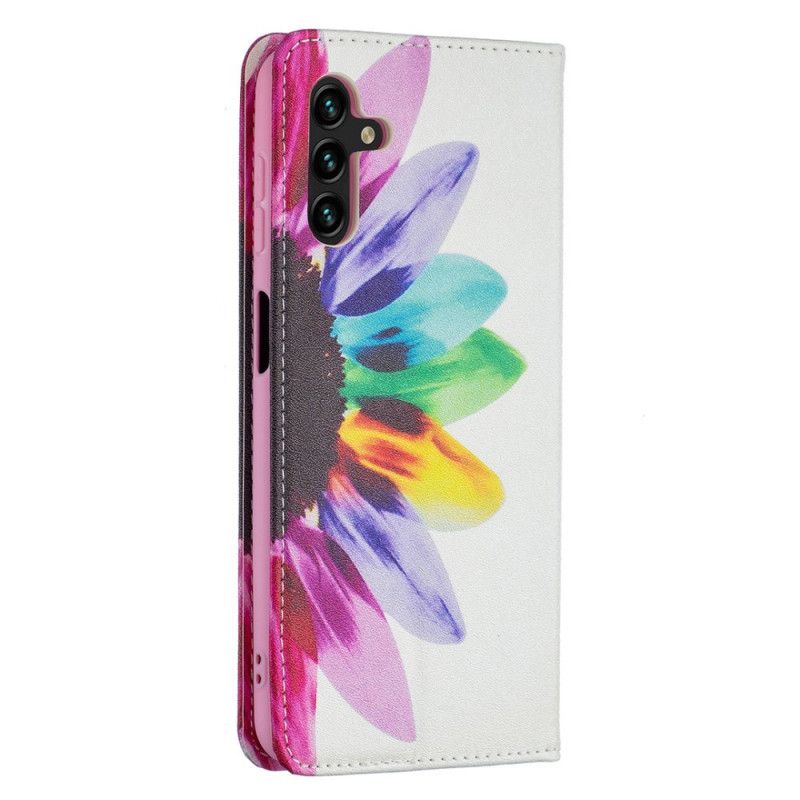 Flip Cover Samsung Galaxy A13 5g Blomsterakvarel