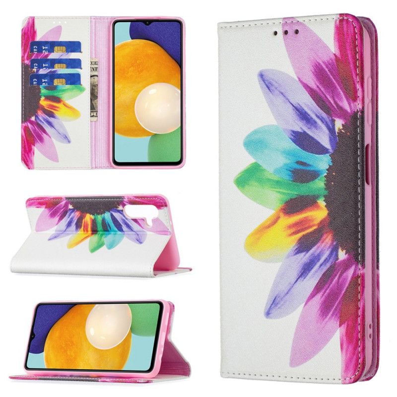 Flip Cover Samsung Galaxy A13 5g Blomsterakvarel