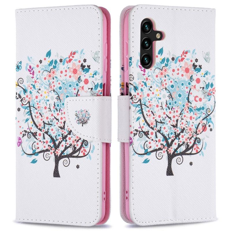 Flip Cover Samsung Galaxy A13 5g Blomstret Træ