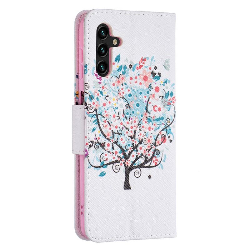 Flip Cover Samsung Galaxy A13 5g Blomstret Træ