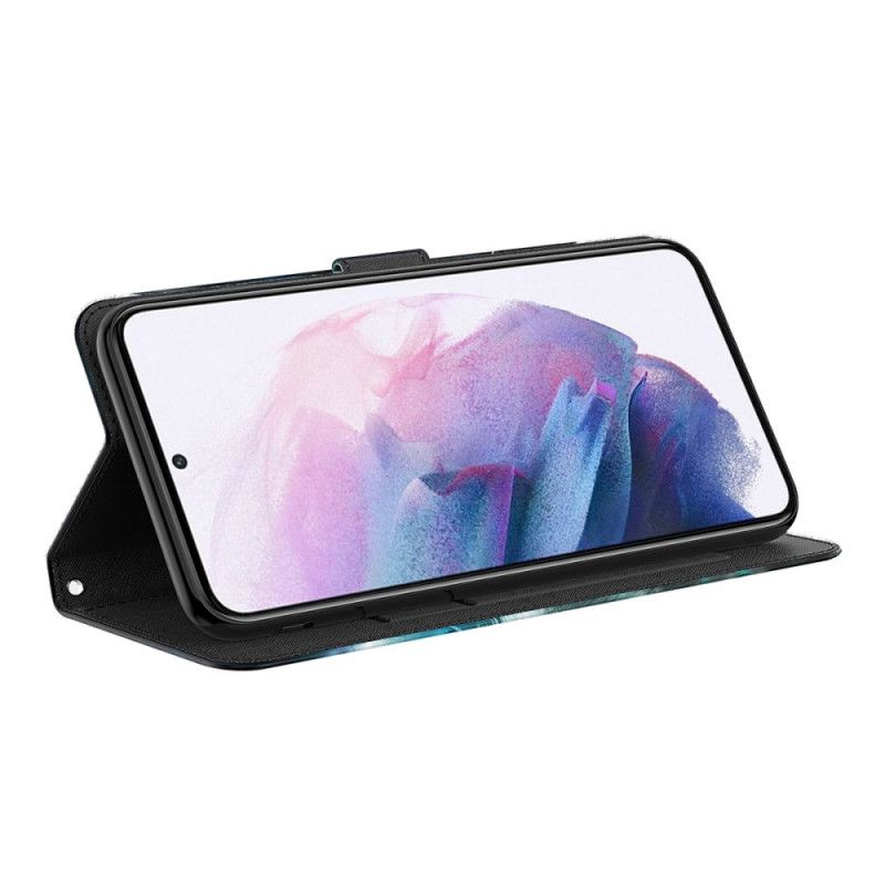 Flip Cover Samsung Galaxy A13 5g Gule Sommerfugle