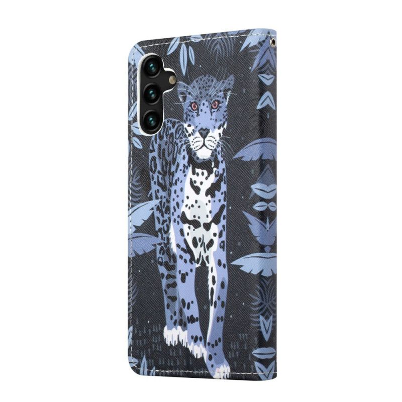 Flip Cover Samsung Galaxy A13 5g Leopard Strappy