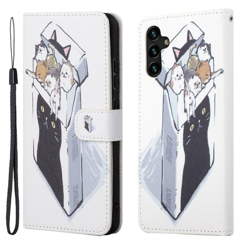 Flip Cover Samsung Galaxy A13 5g Levering Thong Cats