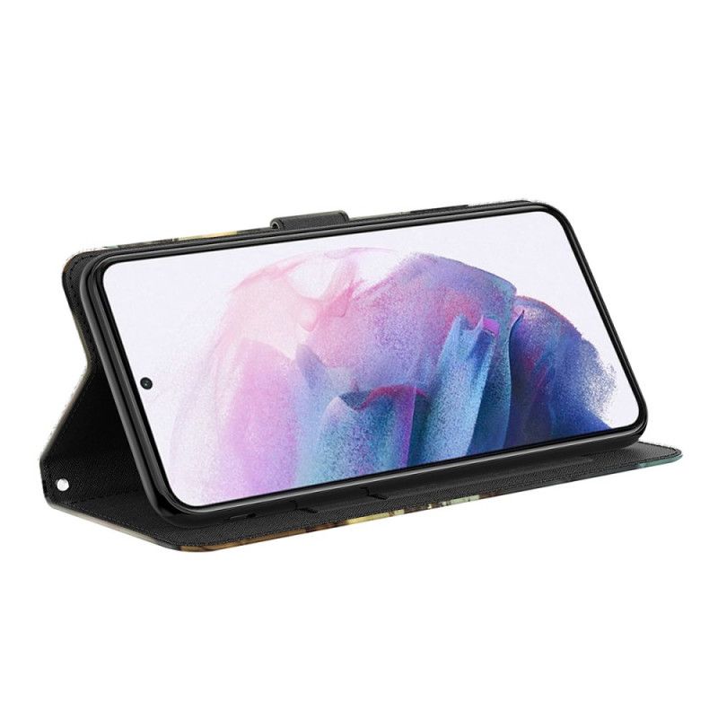 Flip Cover Samsung Galaxy A13 5g Marmordesign Med Snor