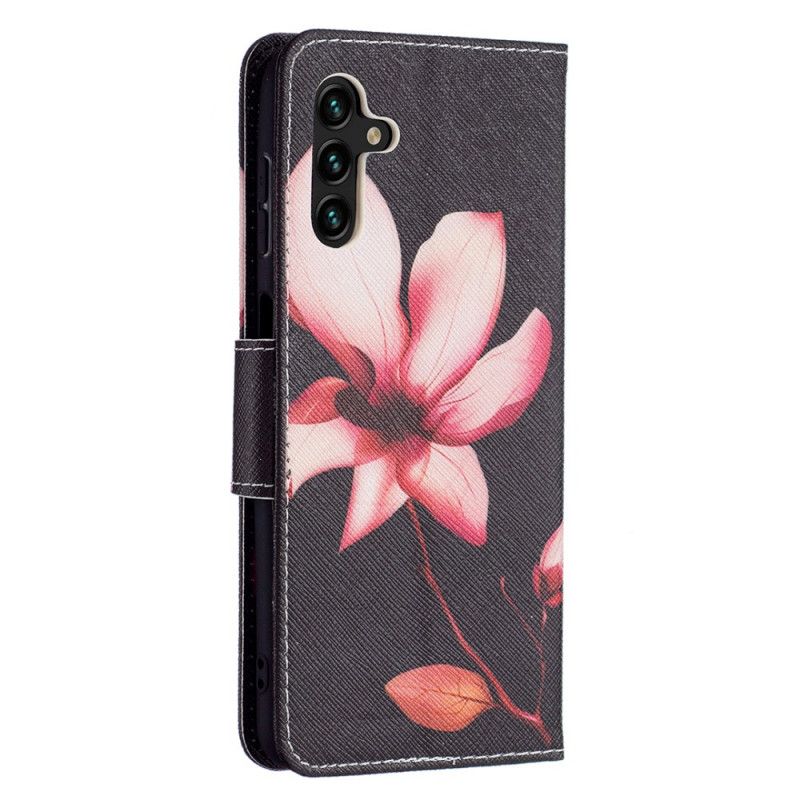 Flip Cover Samsung Galaxy A13 5g Pink Blomst