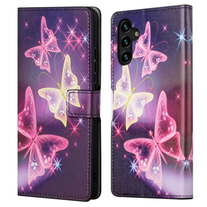 Flip Cover Samsung Galaxy A13 5g Sommerfugle Og Blomster