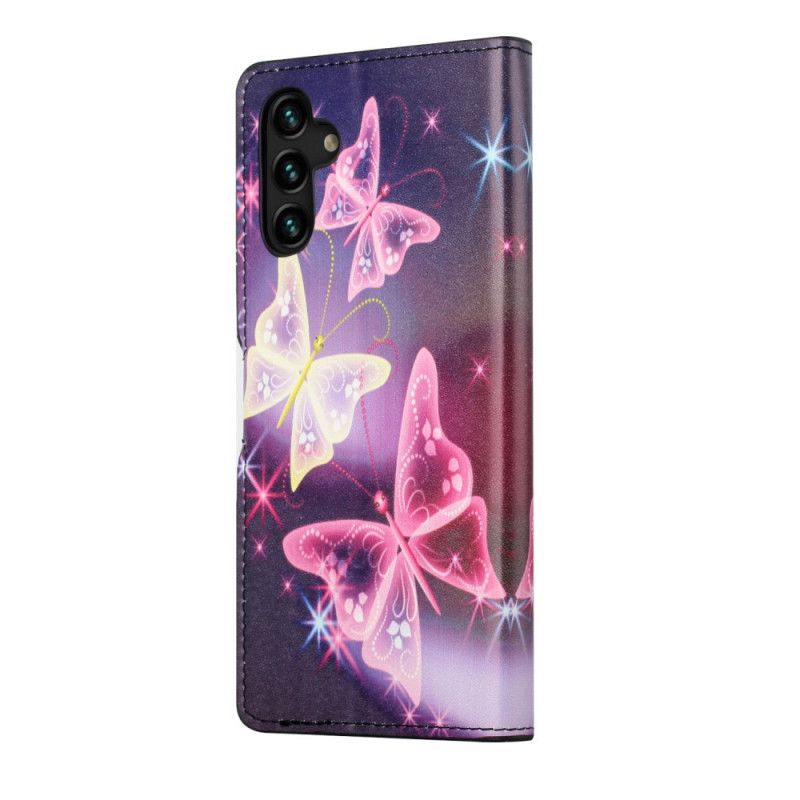 Flip Cover Samsung Galaxy A13 5g Sommerfugle Og Blomster