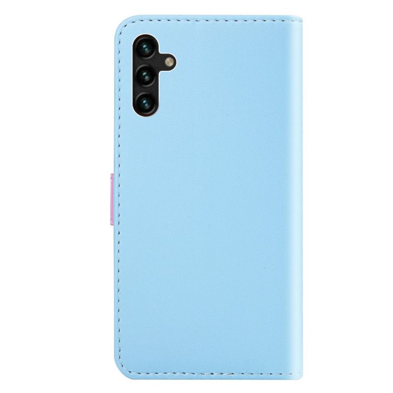 Flip Cover Samsung Galaxy A13 5g Trefarvet Lædereffekt