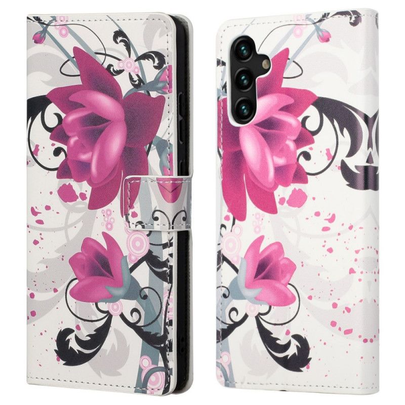 Flip Cover Samsung Galaxy A13 5g Tropiske Blomster