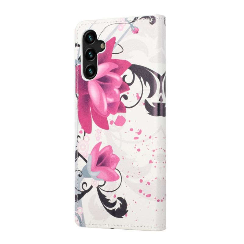 Flip Cover Samsung Galaxy A13 5g Tropiske Blomster