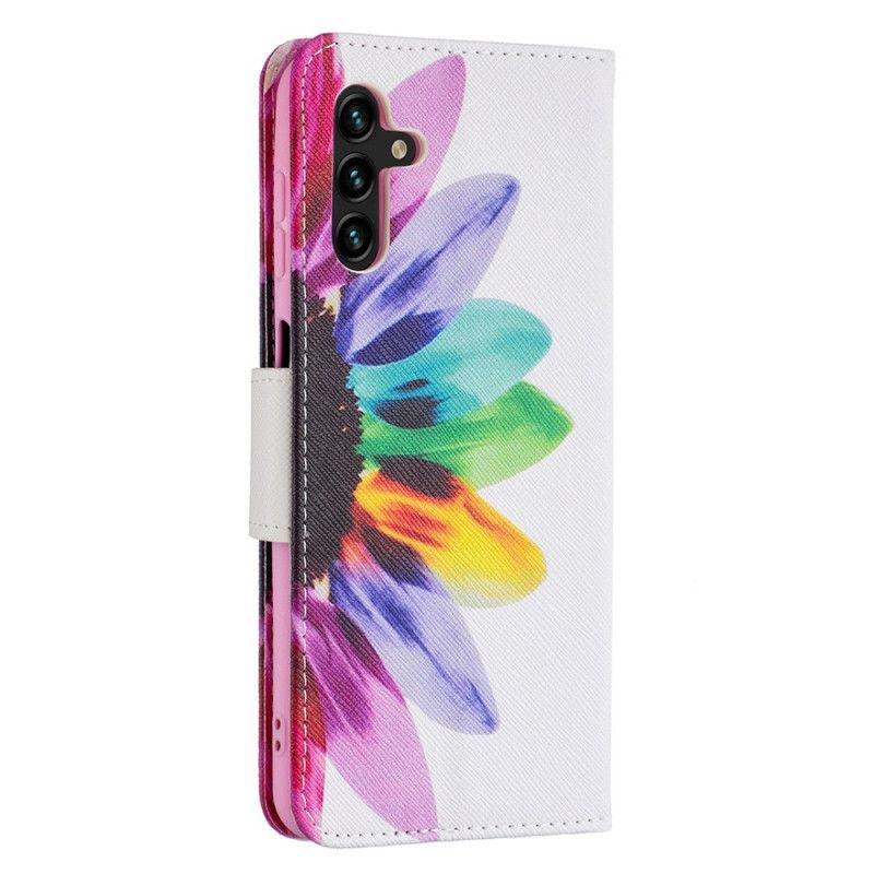 Flip Cover Til Samsung Galaxy A13 5g Blomsterakvarel