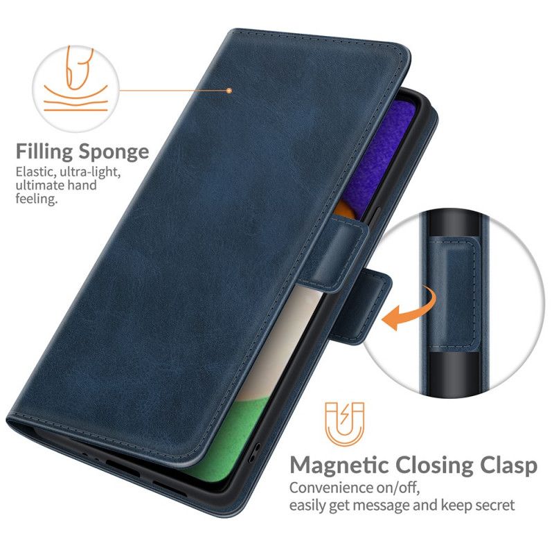 Flip Cover Til Samsung Galaxy A13 5g Lædereffektdesign