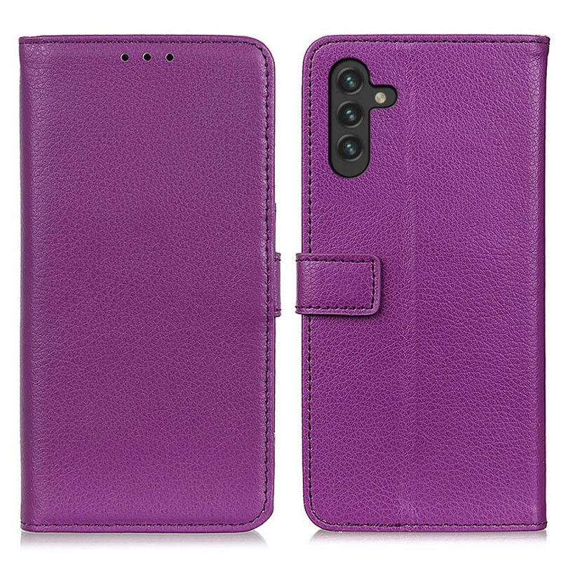 Flip Cover Til Samsung Galaxy A13 5g Litchi Premium Imiteret Læder