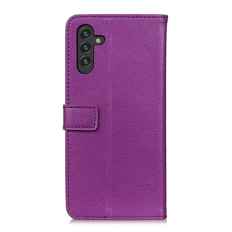 Flip Cover Til Samsung Galaxy A13 5g Litchi Premium Imiteret Læder