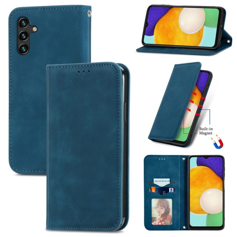 Flip Cover Til Samsung Galaxy A13 5g Skin-touch Vintage Design