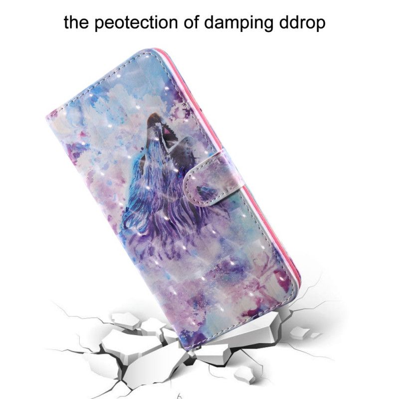 Flip Cover Til Samsung Galaxy A13 5g Wolf Watercolor