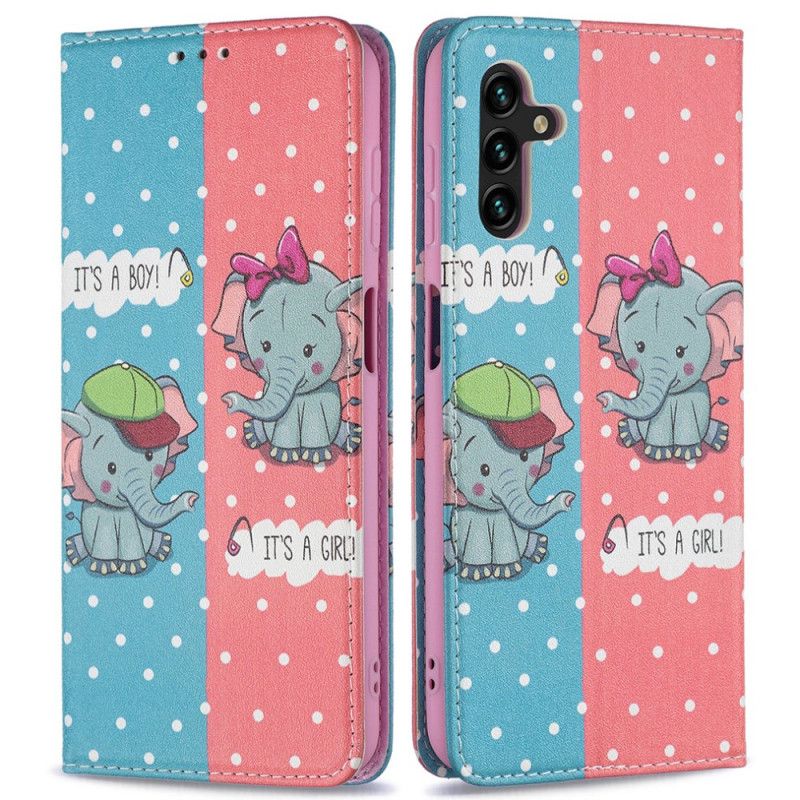 Læder Cover Samsung Galaxy A13 5g Babyelefanter