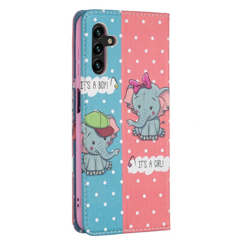 Læder Cover Samsung Galaxy A13 5g Babyelefanter