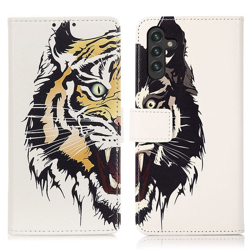 Læder Cover Samsung Galaxy A13 5g Fierce Tiger