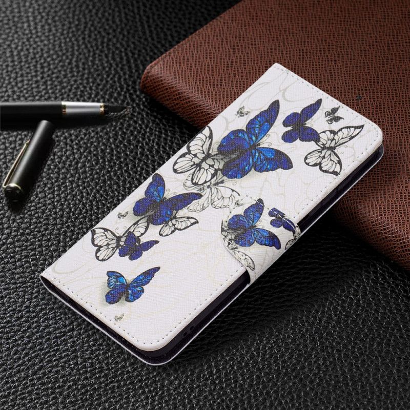 Læder Cover Samsung Galaxy A13 5g Telefon Etui Butterflies Kings