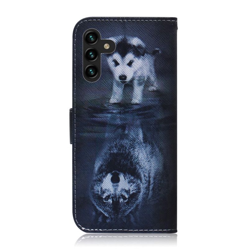 Læder Cover Samsung Galaxy A13 5g Telefon Etui Ernesto The Wolf