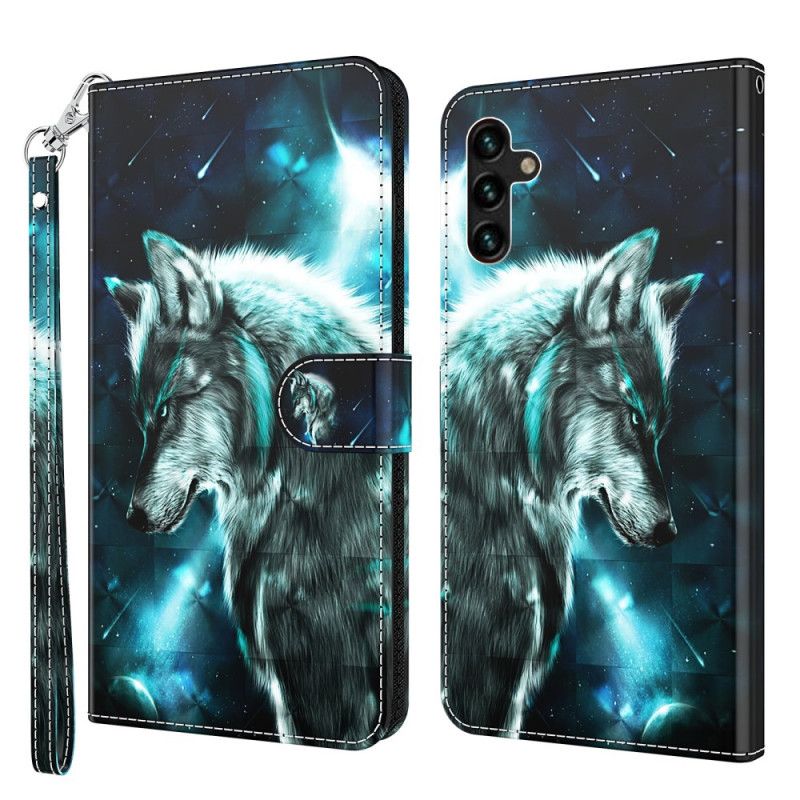 Læder Cover Samsung Galaxy A13 5g Telefon Etui Majestic Wolf