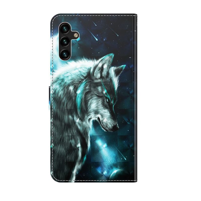 Læder Cover Samsung Galaxy A13 5g Telefon Etui Majestic Wolf