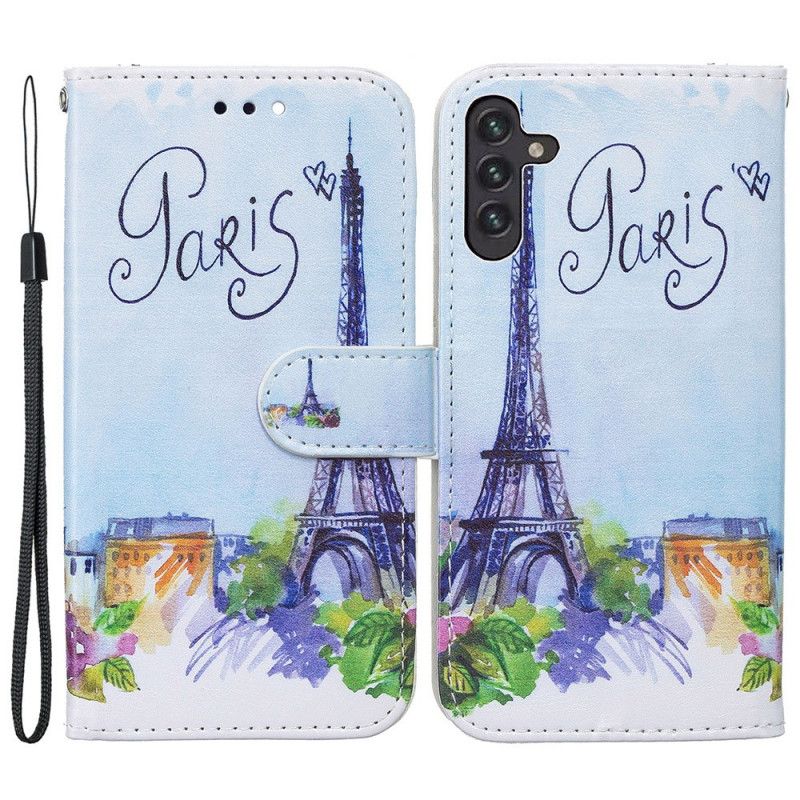 Læder Cover Samsung Galaxy A13 5g Telefon Etui Maleri Paris