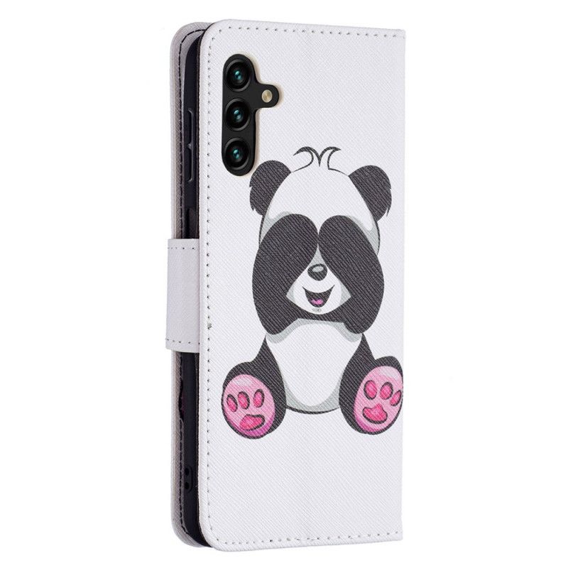 Læder Cover Samsung Galaxy A13 5g Telefon Etui Panda Sjov