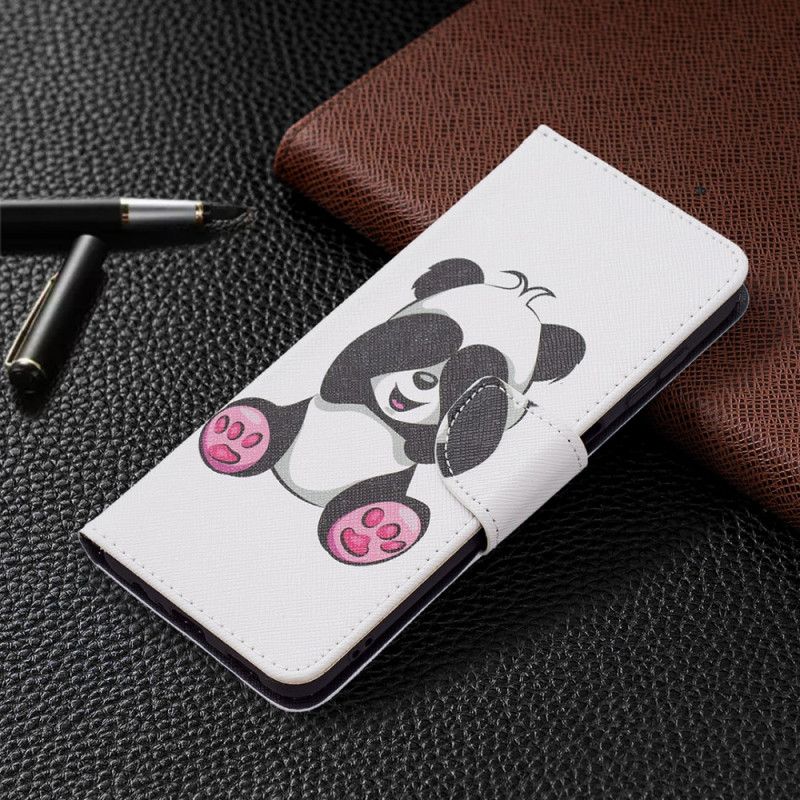 Læder Cover Samsung Galaxy A13 5g Telefon Etui Panda Sjov