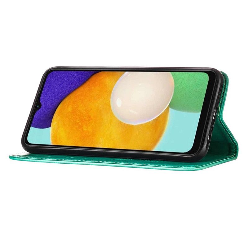 Læder Cover Samsung Galaxy A13 5g Telefon Etui Sommerfugledesign Med Snor