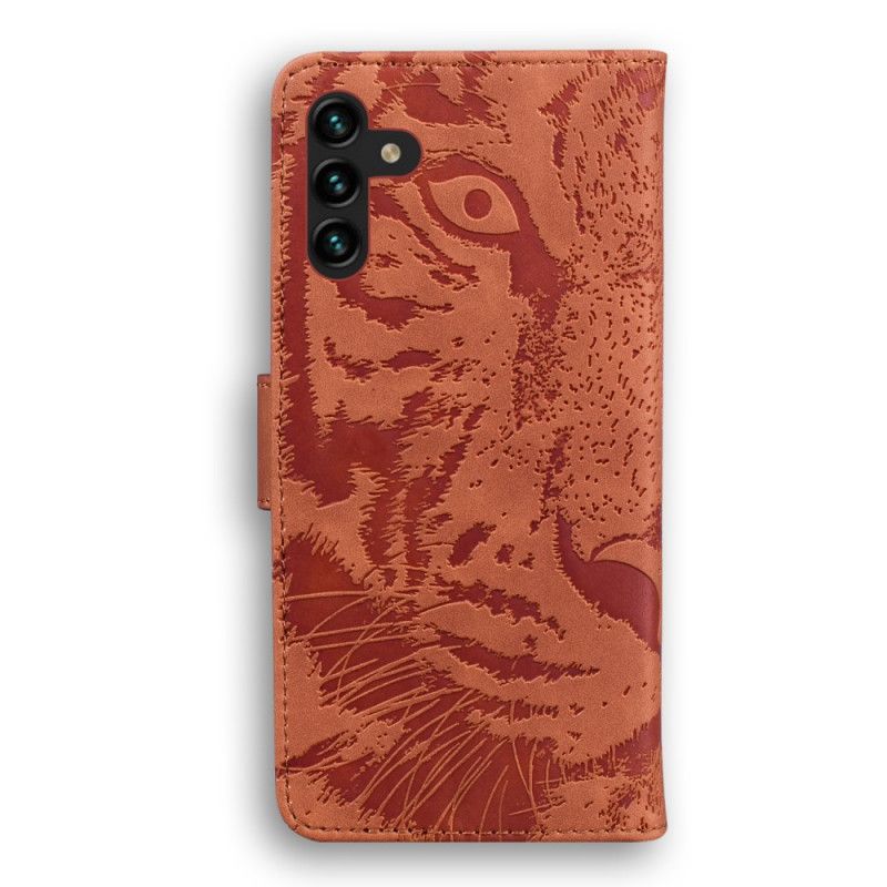 Læder Cover Samsung Galaxy A13 5g Tiger Face Print