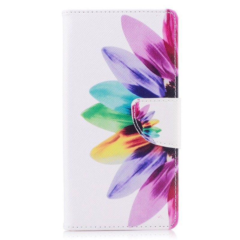 Flip Cover Sony Xperia XZ1 Akvarelblomst