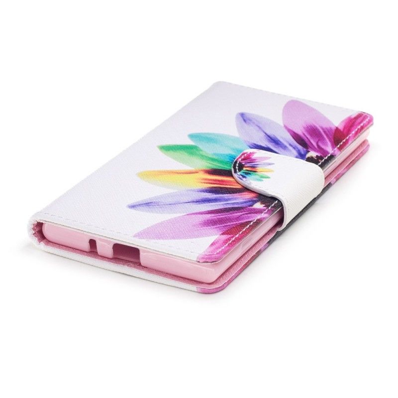 Flip Cover Sony Xperia XZ1 Akvarelblomst