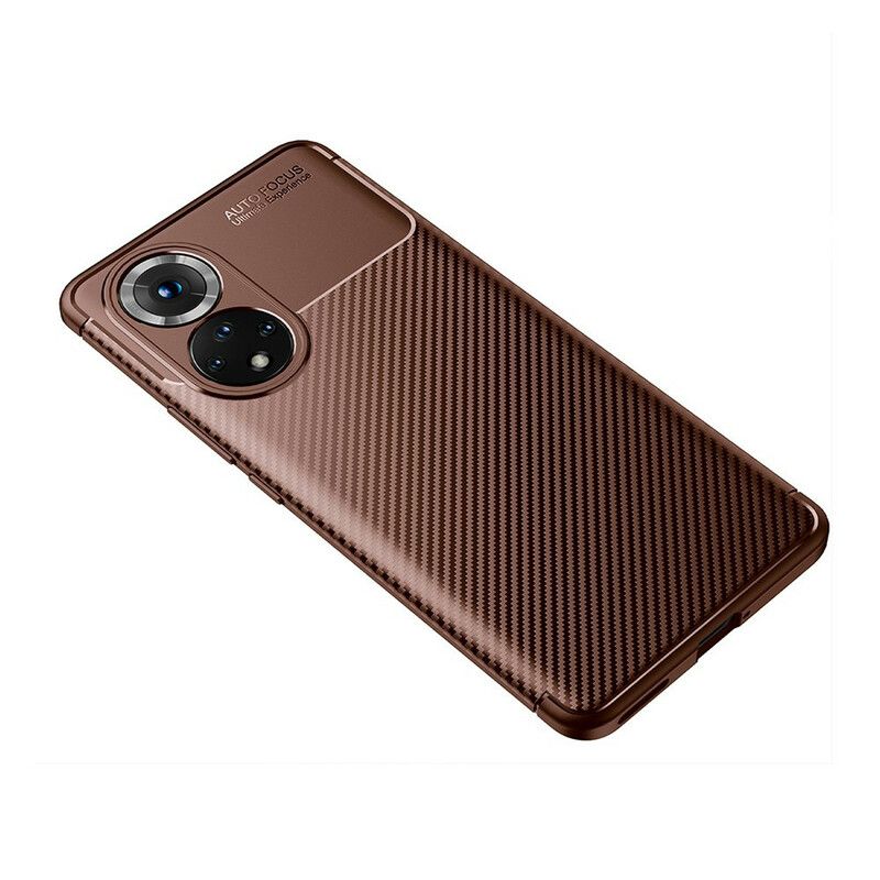 Cover Huawei Nova 9 / Honor 50 Fleksibel Kulfibertekstur