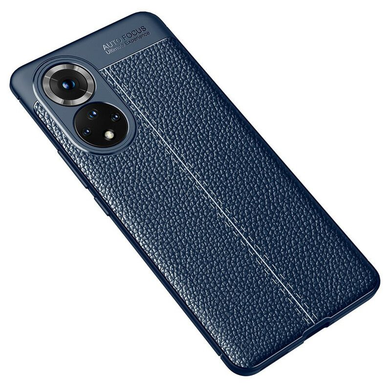 Cover Til Huawei Nova 9 / Honor 50 Double Line Litchi-lædereffekt