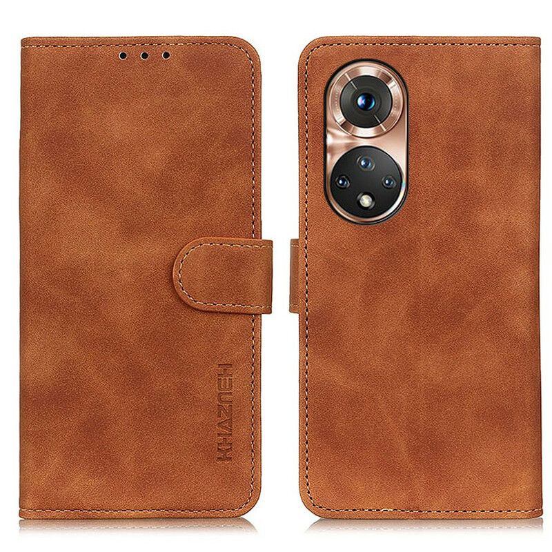 Læder Cover Huawei Nova 9 / Honor 50 Telefon Etui Vintage Khazneh Lædereffekt