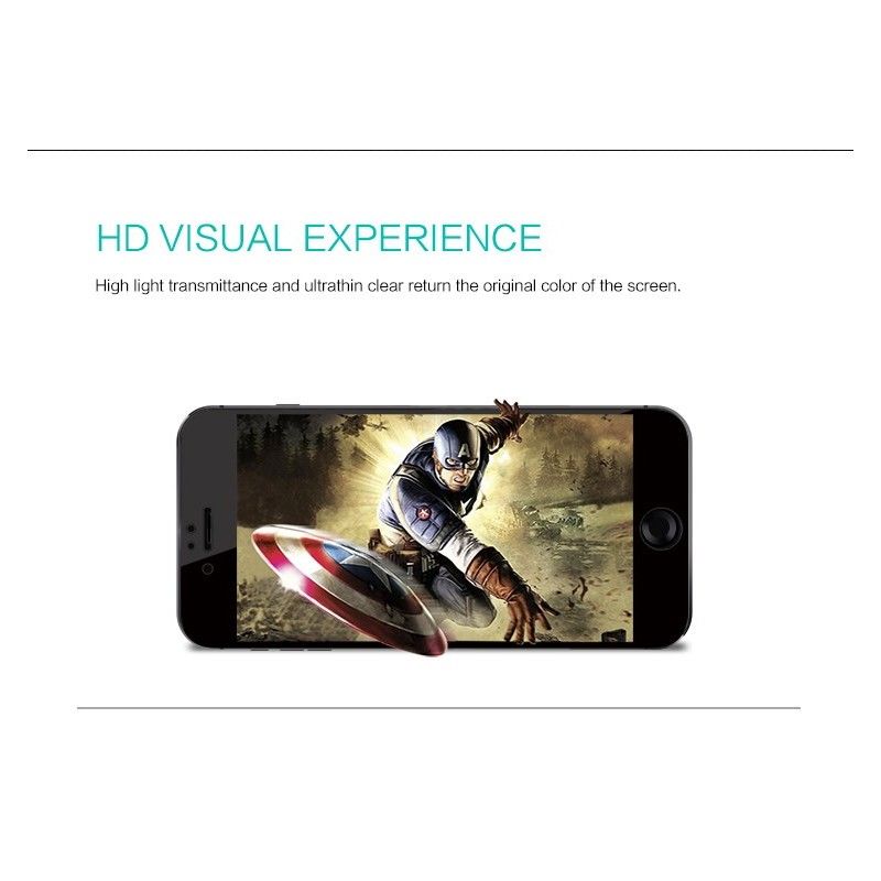 Beskyttelse Af Hærdet Glas Til iPhone 6 / 6S Sort Skærmen