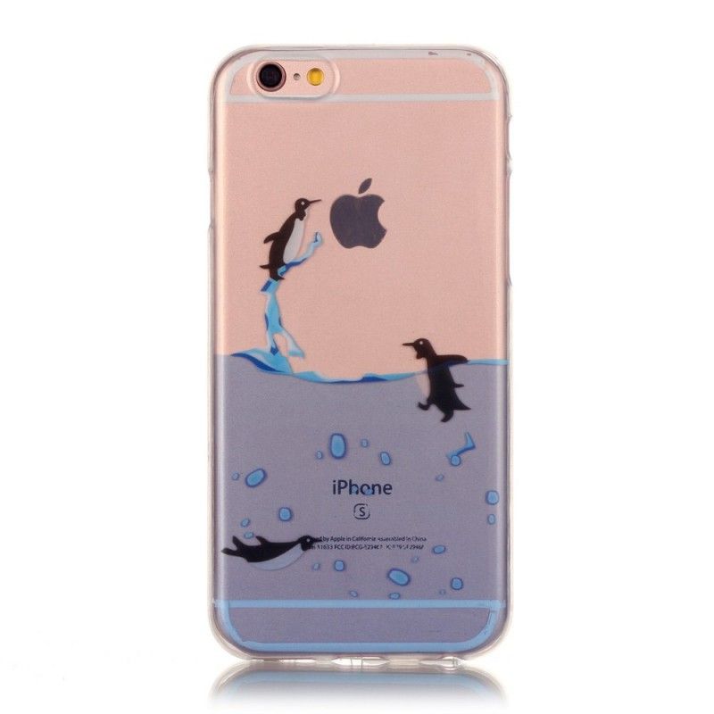 Cover for iPhone 6 / 6S Gennemsigtigt Pingvinspil