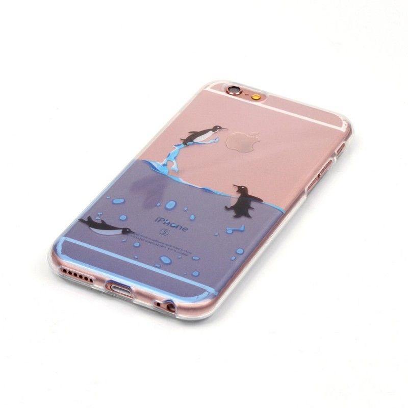 Cover for iPhone 6 / 6S Gennemsigtigt Pingvinspil