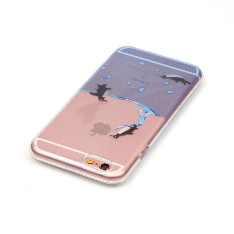 Cover for iPhone 6 / 6S Gennemsigtigt Pingvinspil