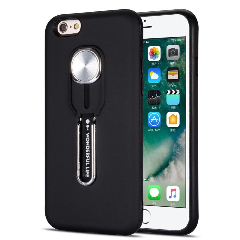 Cover for iPhone 6 / 6S Sort Vidunderligt Liv Med Støttering