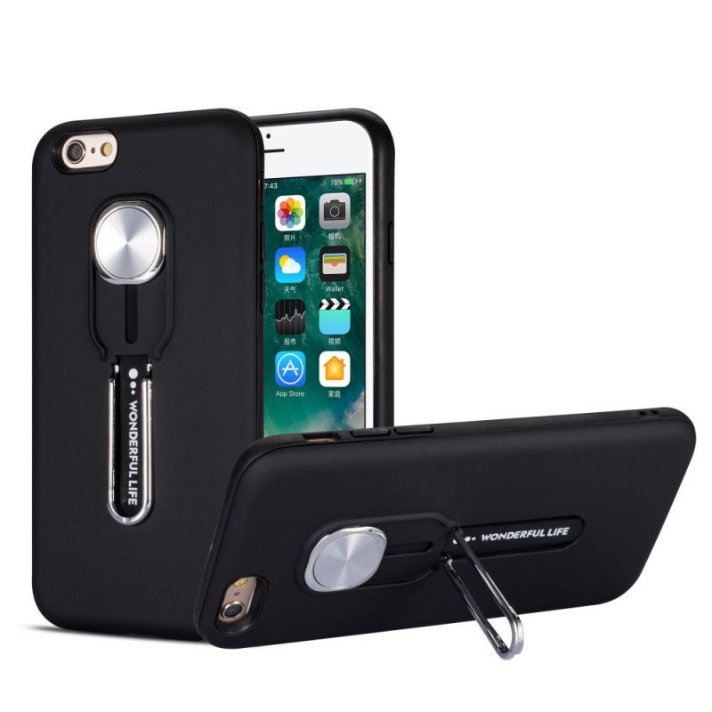 Cover for iPhone 6 / 6S Sort Vidunderligt Liv Med Støttering