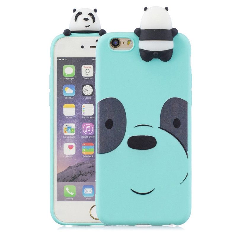 Cover iPhone 6 / 6S Sort Eric Den 3D Panda