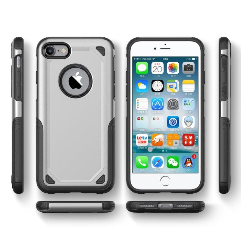 Cover iPhone 6 / 6S Sort Premium Metaleffekt Original