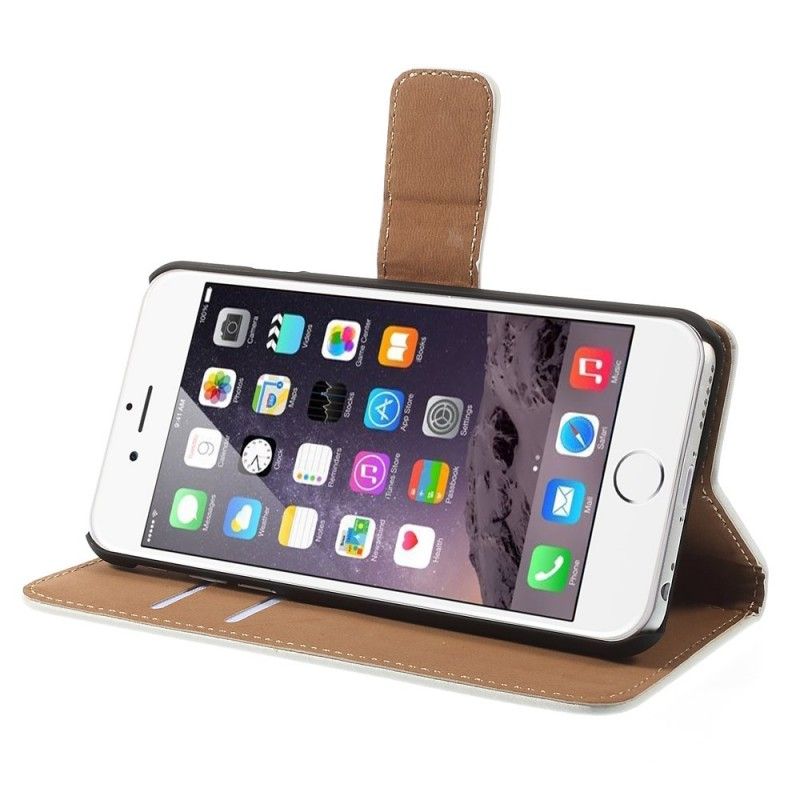 Flip Cover iPhone 6 / 6S Lyseblå Mobilcover Med Magnetisk Lukning