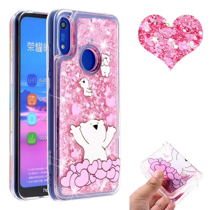 Cover for Huawei Y6 2019 Glitterbjørne