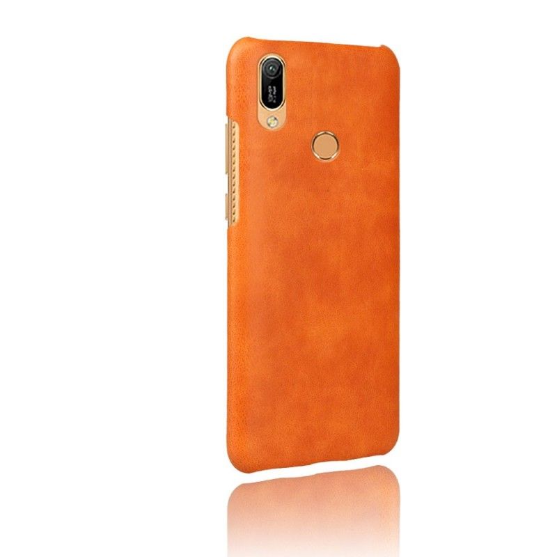 Cover Huawei Y6 2019 Brun Ydeevne Lychee Læder Effekt